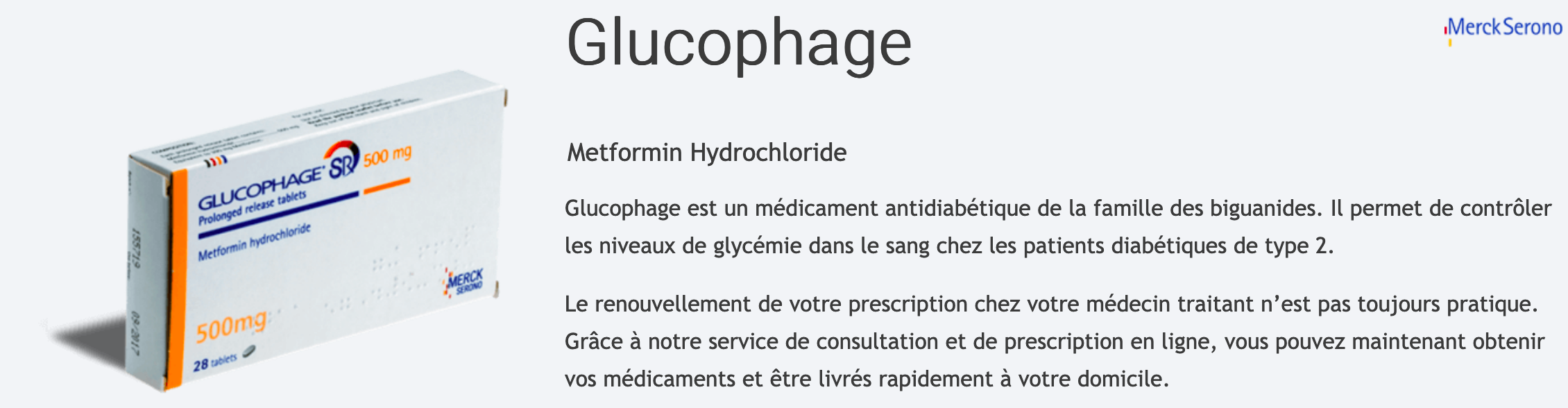 Glucophage le prix