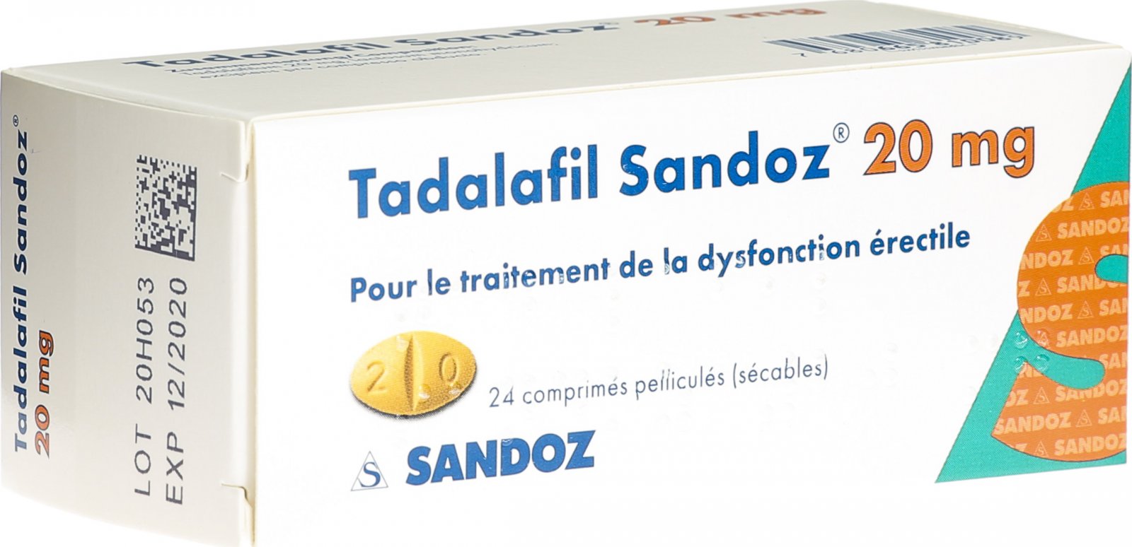 Tadalafil sandoz 20 mg sans ordonnance