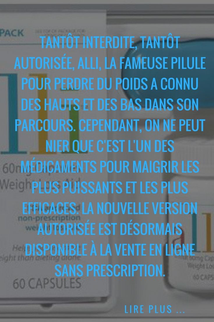 Alli pilule pour maigrir