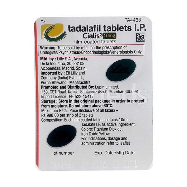 Tadalafil Lilly 10 Mg