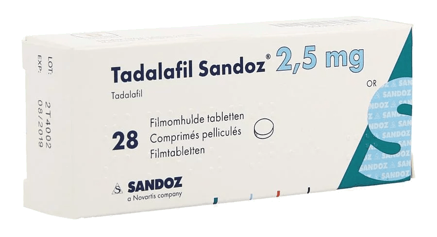 Tadalafil sandoz 2.5 mg