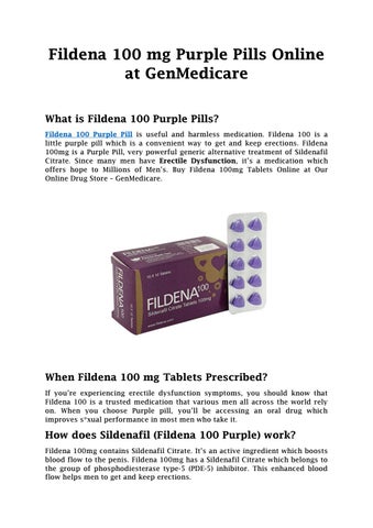 Fildena 100 mg online