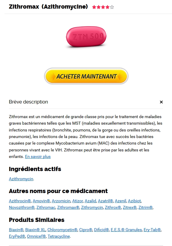 Zithromax sans ordonnance en pharmacie