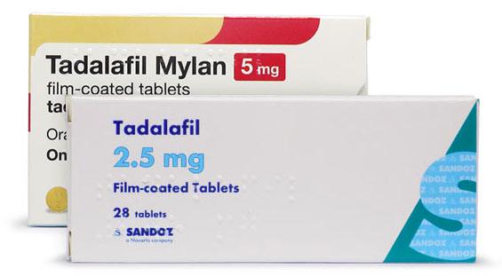 Tadalafil mylan 2.5 mg