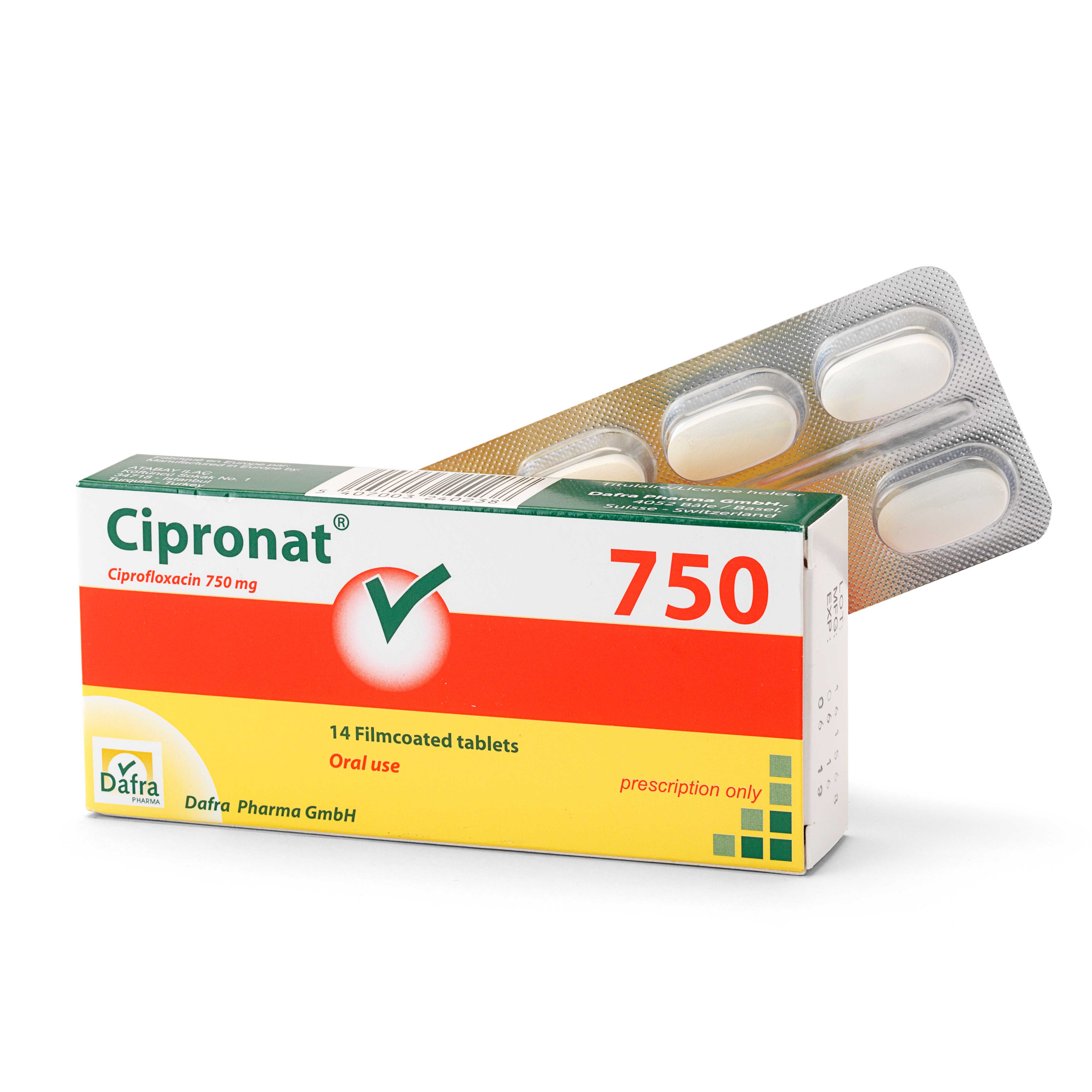 Ciprofloxacin al 750 mg