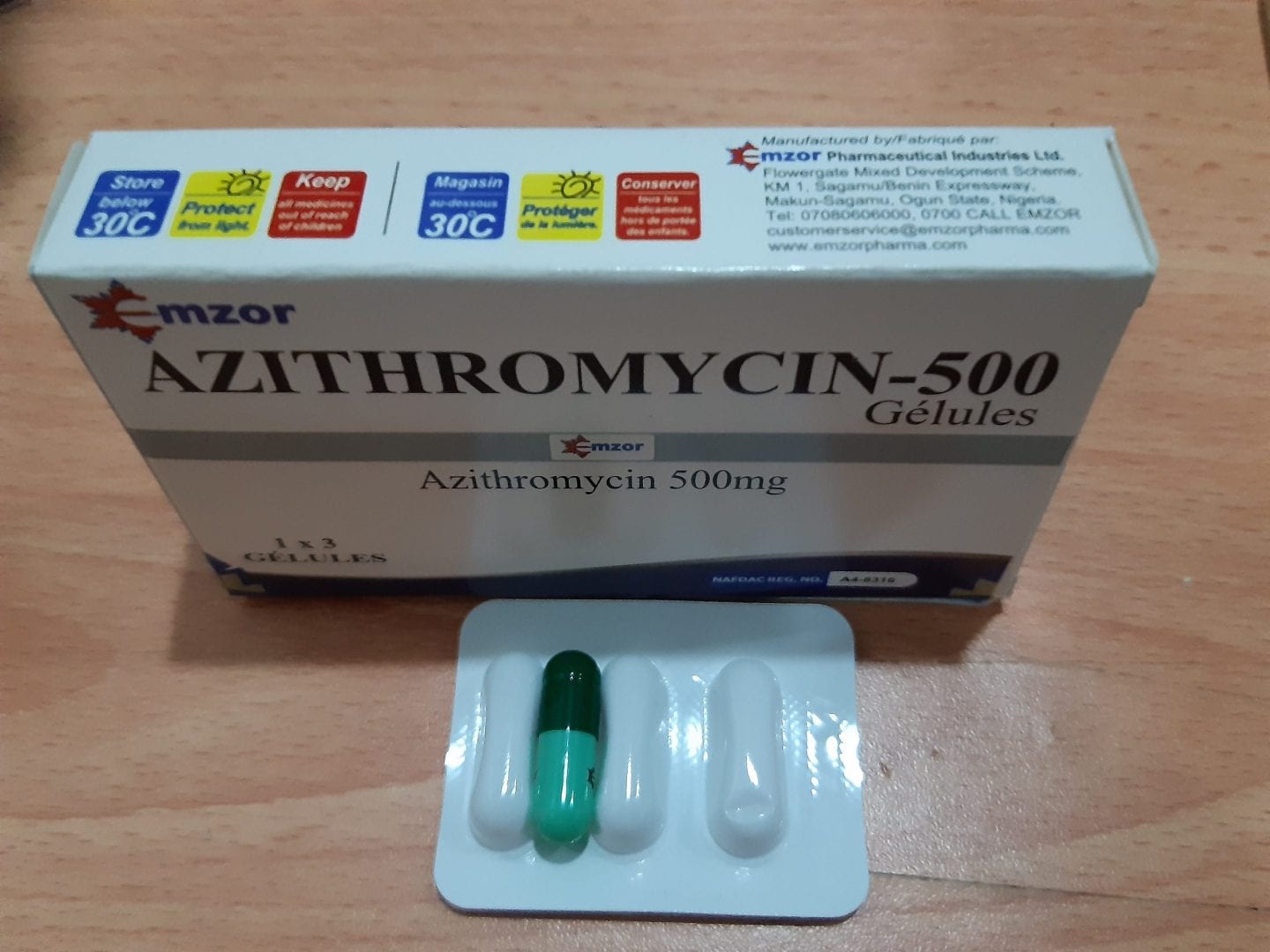 azithromycin 1 x 500 mg