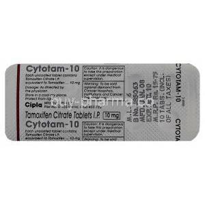 Tamoxifen 10 mg prix