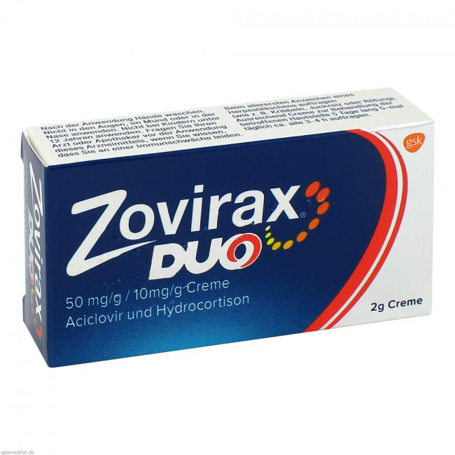 Zovirax creme 2g prix