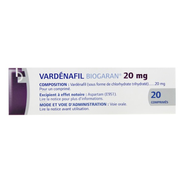 Vardenafil biogaran 20 mg