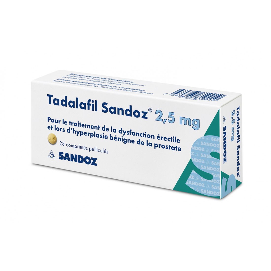 Tadalafil sandoz 2.5 mg