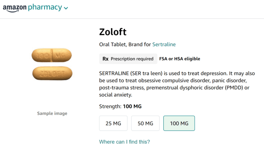 sertraline 25 mg od