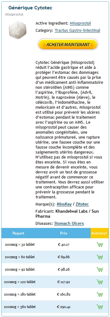 Où acheter du misoprostol