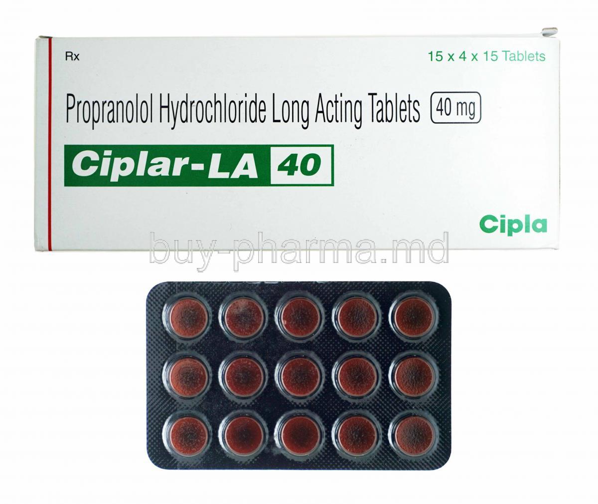 Propranolol x 40 mg