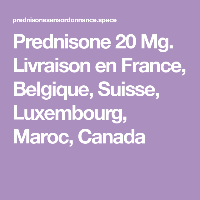 Prednisolone 20mg En Ligne