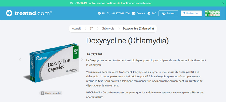 achat doxycycline 100mg