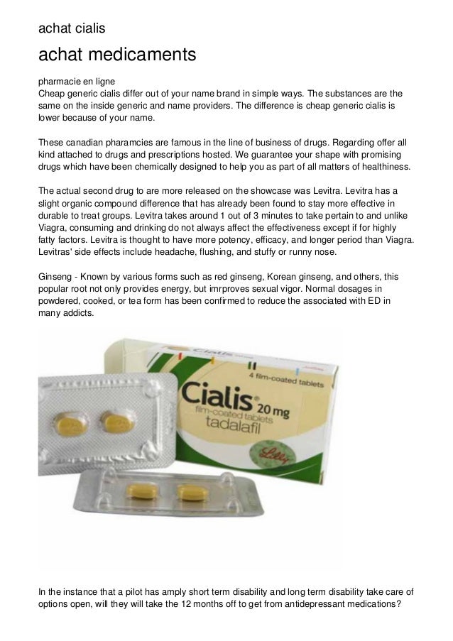 Acheter cialis tadalafil