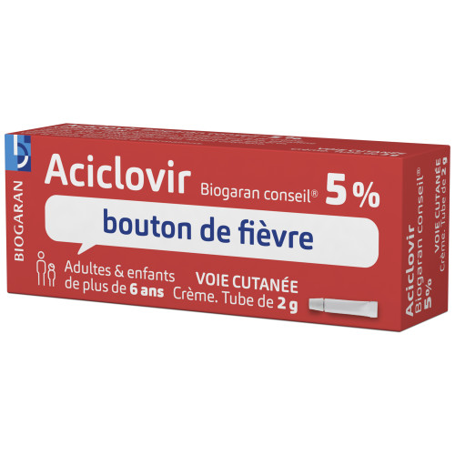 aciclovir creme 2g prix