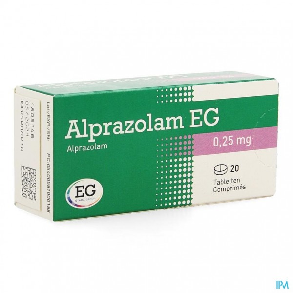 Alprazolam 0.25 mg prix