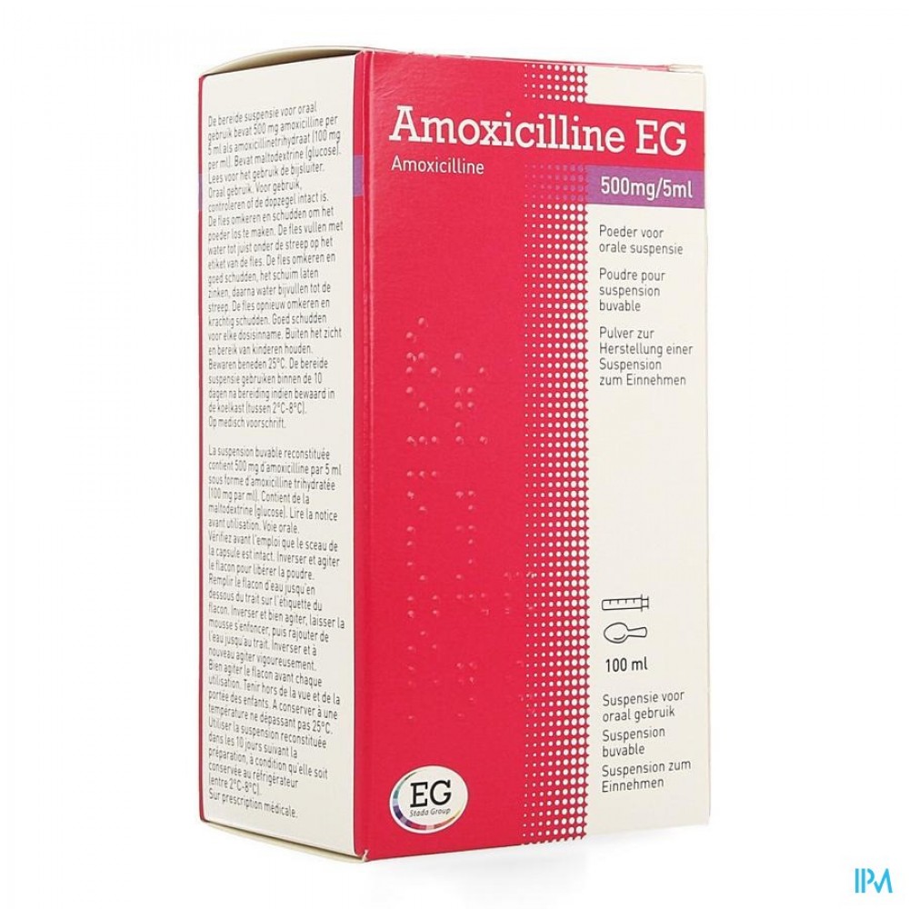 Amoxil de 500 mg susp 75 ml