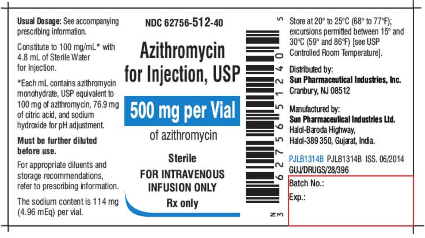 azithromycin 500 mg ndc