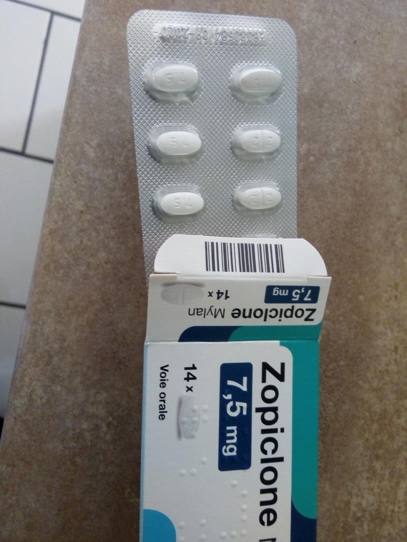 Comment arreter zopiclone 7.5mg