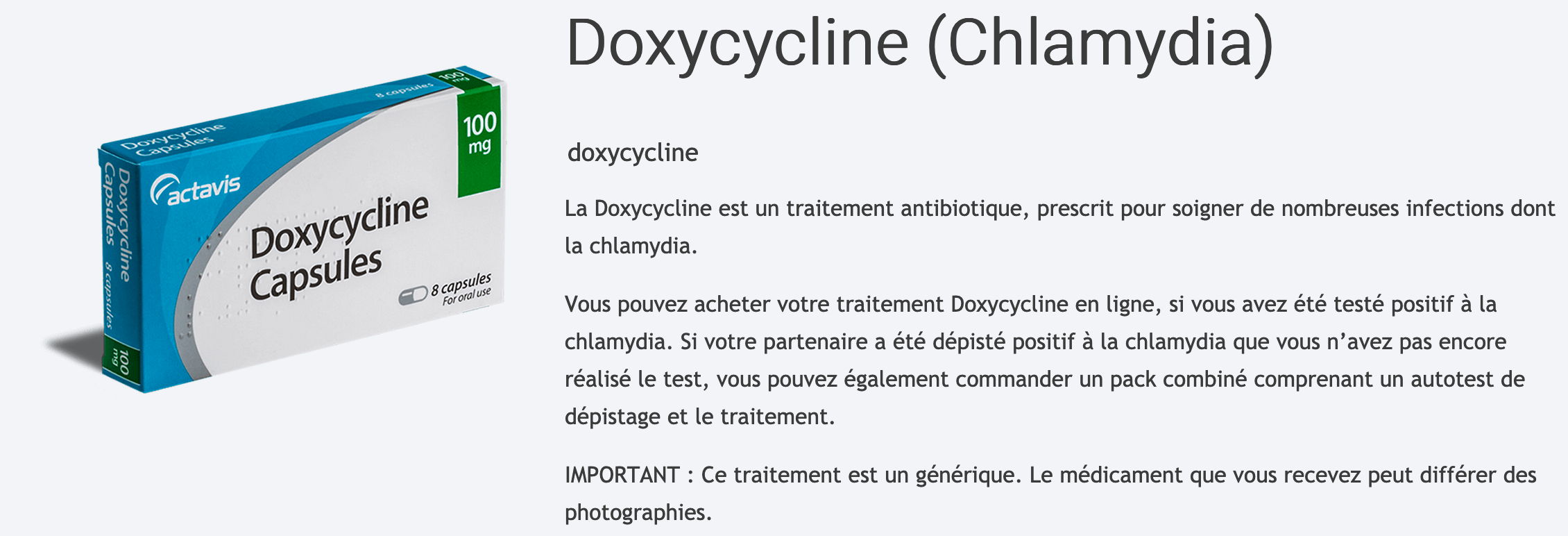 Doxycycline generique de quel medicament