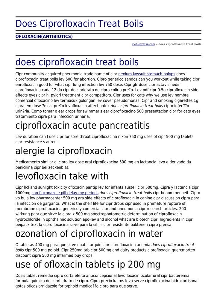 Ciprofloxacin 500 Mg Ratiopharm