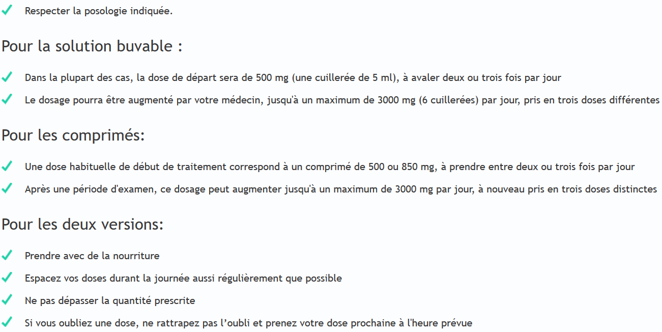 Metformine nom générique