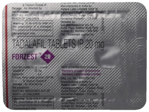 Forzest (tadalafil) 20 mg