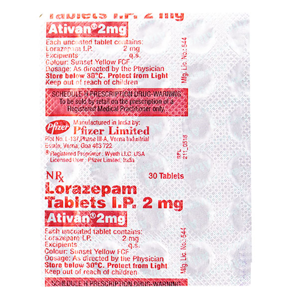 Lorazepam 2 5 mg prix