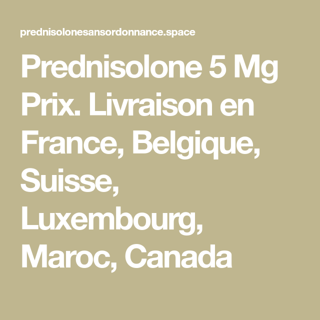 Prednisolone solupred sans ordonnance