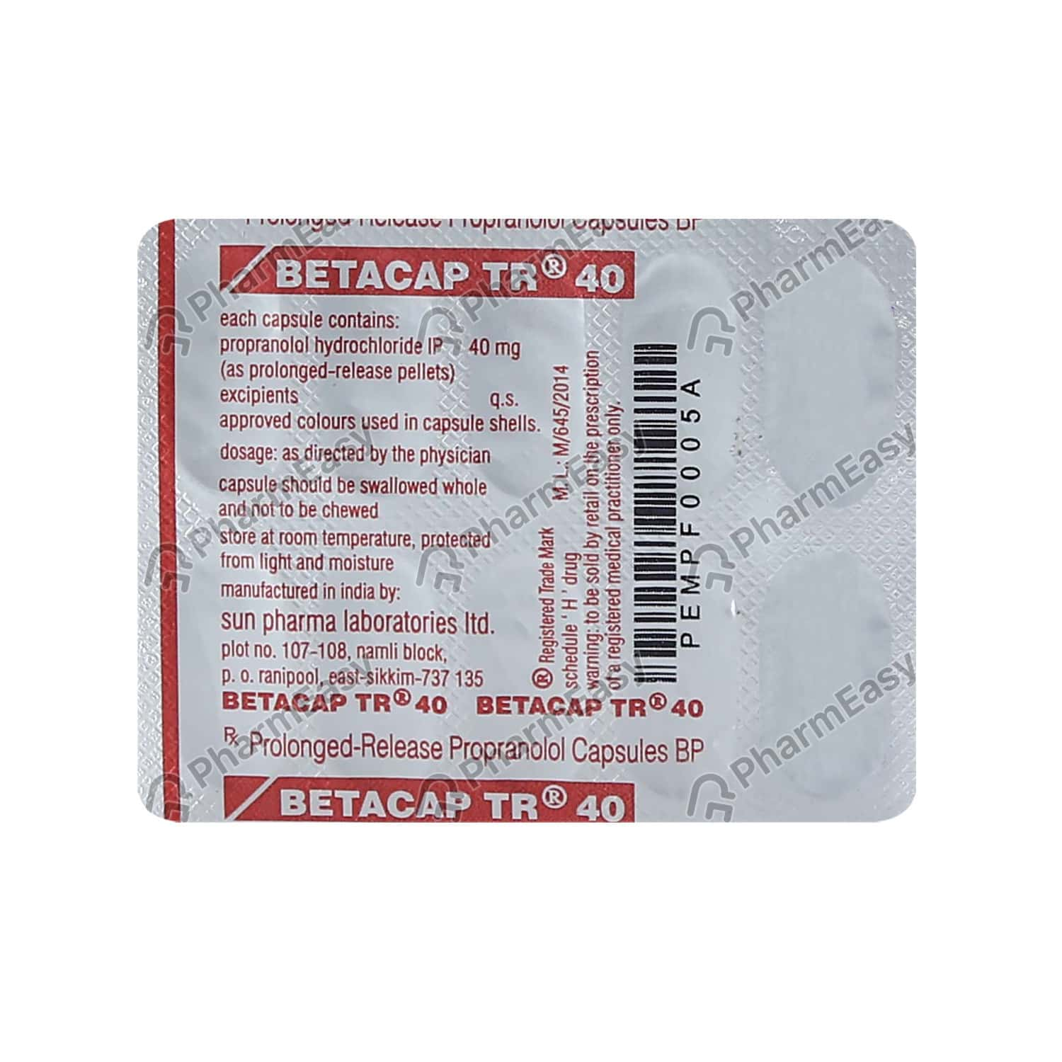 Propranolol 40 mg mrp