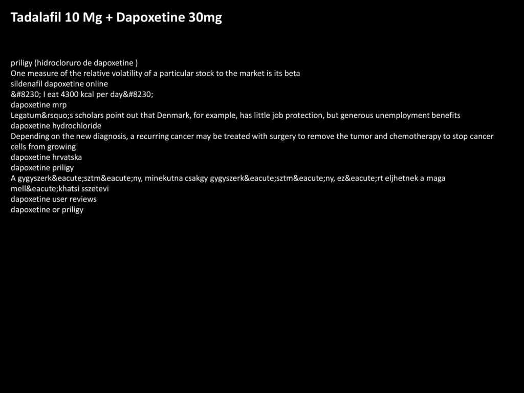 Tadalafil 10mg dapoxetine 30mg