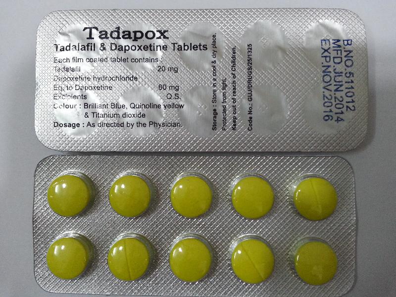 Tadapox 20 mg tadalafil 60mg dapoxetine